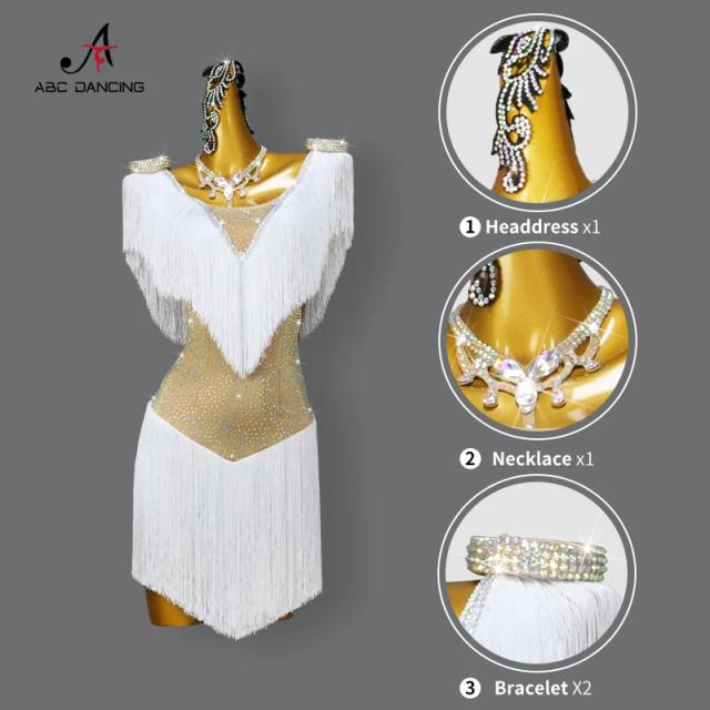Vestido de Dança Latina Feminino para Baile de Formatura e Competição - Roupas Elegantes para Noites de Festa e Desempenho em Salão