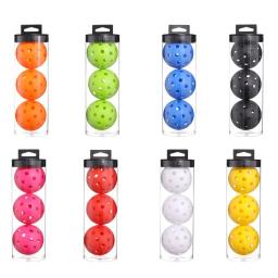 3 pçs 40 buracos pickleballs 74mm alta visibilidade & bounc bolas de pickleball com balde de plástico transparente acessórios de pickleball ao ar livre - Image 1
