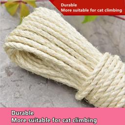 Corda de sisal para gato escalada, corda de cânhamo verde Handmade Cat Scratching Post, lixo DIY, cor primária, 6mm, 8mm x 20m - Image 2