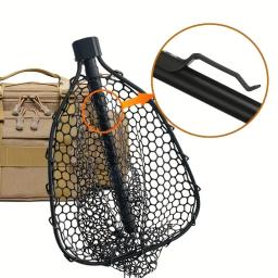 Rede de pesca dobrável portátil, 29.33 polegadas de comprimento, leve, estrutura de liga de alumínio, rede de pouso para água doce, 1 peça - Image 6