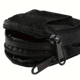 Pequena capacidade exterior escalada saco, portátil compacto com zíper bolso com cinto loop, estilo esportivo, 2,75x1,18x2,75 ", 1pc - Image 5