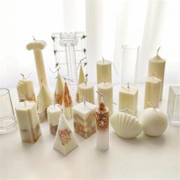Diy forma geométrica acrílico vela molde ins net vermelho folha de ouro fragrância vela artesanal sabão decoração artesanato ferramenta - Image 6
