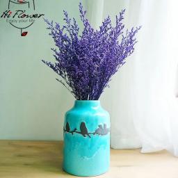 Flor preservada buquê limonium valentium presente amor grama natural flores secas para decoração de casamento arranjo material - Image 1