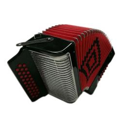 SEASOUND-JB3112C Instrumento Acordeão Profissional, 12 Baixo Botão Vermelho, Acordeon Multi-Estilo, Botão 31 - Image 6