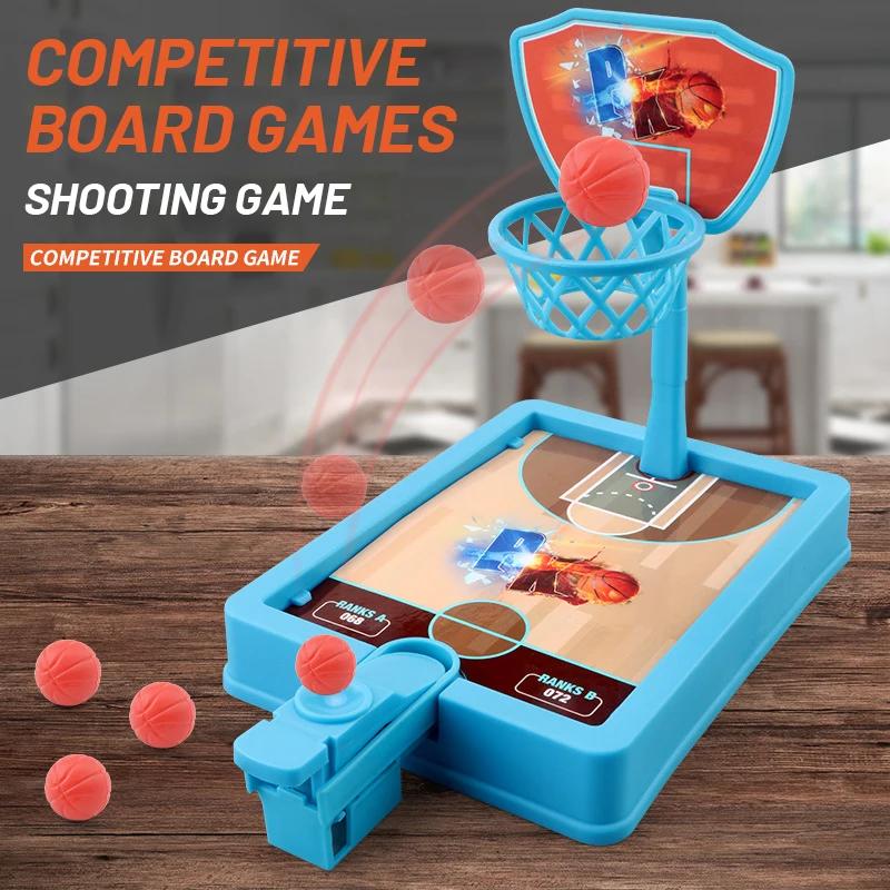 Mini mesa de trabalho jogo tabuleiro basquete hoop dedo máquina tiro festa tabela interativo esporte 2 jogadores jogos bola brinquedos para crianças - Image 1