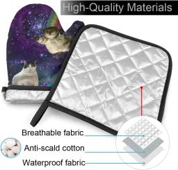 Conjuntos de luvas e panelas para forno de basquete, suporte para luvas de cozinha, resistente ao calor, para micro-ondas, churrasco, grelhar - Image 5