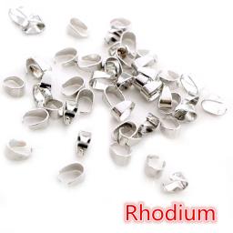 50 pçs/lote stianless ferro pingente clipes pitada bail fechos fivela charme colar gancho conector para diy jóias fazendo bandeja camafeu - Image 5