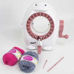 Conjunto de máquina de tricô inteligente rotativa, 22 agulhas, faça você mesmo, ferramenta de tear para adultos e crianças, perfeito para lenços, chapéus, meias e artesanato - Image 2