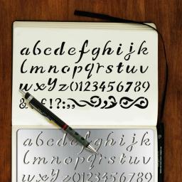 Letra número de aço inoxidável estênceis diy pintura scrapbook coloração gravação álbum modelo decorativo - Image 4