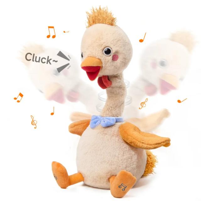 Brinquedo de Pelúcia Interativo Pintinho Dançante com Música