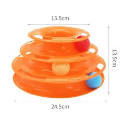 Interactive Tower Cat Toy Turntable Roller Balls Brinquedos para gatos Gatinho Teaser Puzzle Track Toy Animais de estimação Training Supplies Acessórios - Image 6