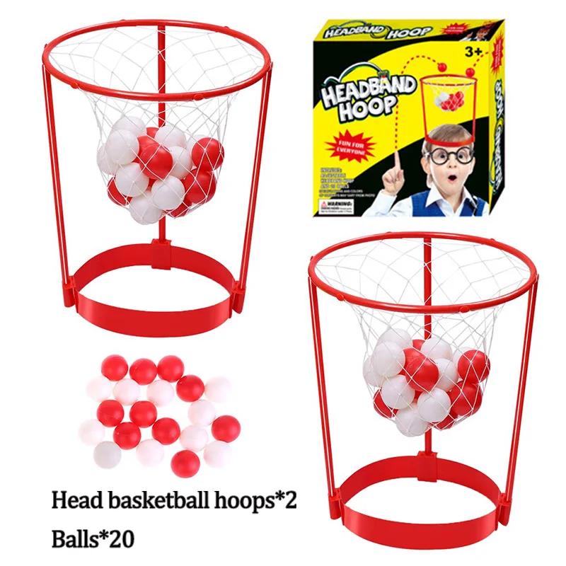 Ajustável Basketball Hoop Net para crianças e adultos, 2 jogadores, interior, ao ar livre, pai, criança, engraçado esporte brinquedo sensorial, cabeça Hoop, 2 pcs - Image 1