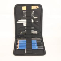 Profissional arte pintura conjunto, desenho conjunto, escola estudante suprimentos, esboço kit, lápis, novo, 35 pcs - Image 1