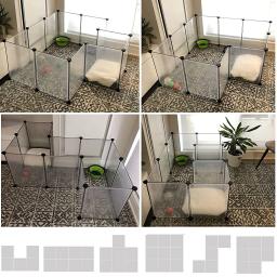 Grande plástico portátil cercadinho para animais de estimação, jarda cerca gaiola, interior e exterior para pequenos animais, hamsters, filhotes, gatinhos, coelhos - Image 2