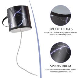 Trovão portátil Drum Sound Effect Instrumento, Simulação para Palco Eventos Esportivos, Primavera Drum, 6" - Image 2