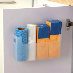 WORTHBUY-Multifuncional Wall-Mounted Armário De Plástico, Caixa De Armazenamento, Acessórios De Cozinha, Punch Free - Image 5