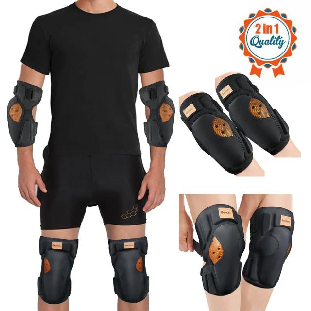 Equipamento de Proteção Anti-Colisão BenKen: Joelheira e Cotoveleiras em EVA para Absorção de Choque em Esportes, Ciclismo e Motocicleta