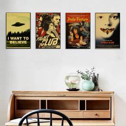 Posters de filmes clássicos, Filme antigo, Pulp Fiction, De Volta para o Futuro, Kill Bill, Papel Kraft retrô, Decoração de quarto do vintage, Pintura de parede - Image 2