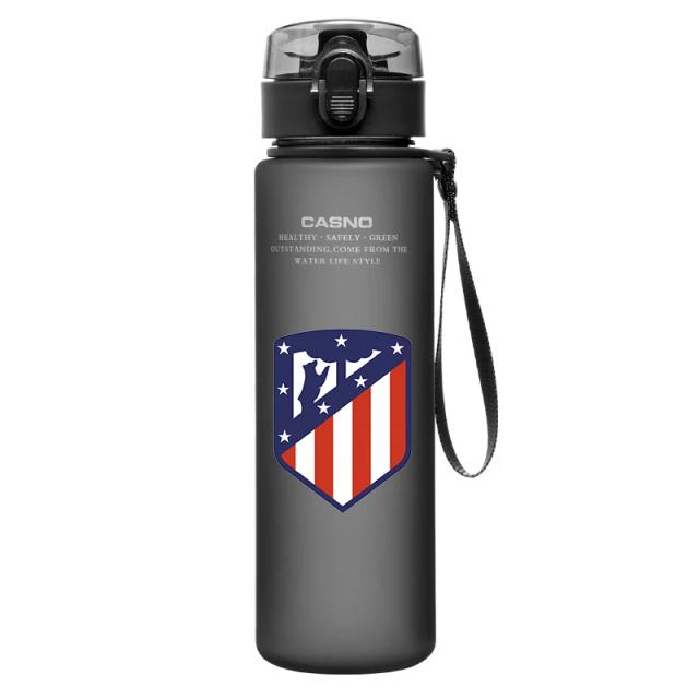 Emblema de Clube de Futebol Europeu - Garrafa de Água Portátil de 560ml para Esportes e Café com Tampa Flip