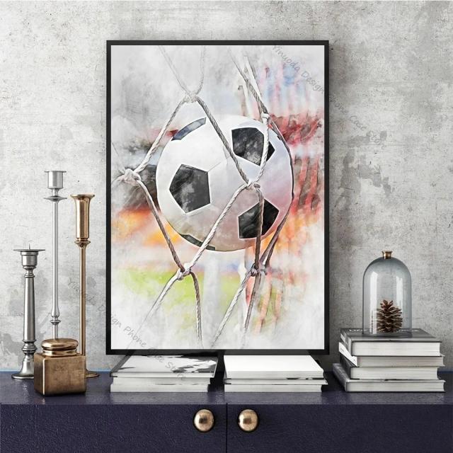 Cartaz Vintage de Jogador de Futebol para Decoração de Quarto, Casa, Bar e Café - Impressão de Alta Qualidade, Estilo Estético e Atraente
