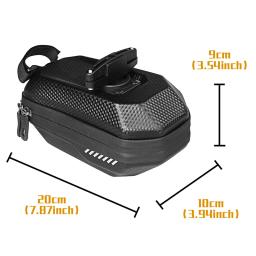 Bicicleta saco traseiro impermeável bicicleta sela saco duro Shell ciclismo acessórios saco pode ser pendurado luzes da cauda - Image 6