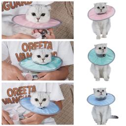 Colar protetor do cone do gato do colar do animal de estimação anti-mordida que lambe o pescoço com nervuras ajustáveis - Image 6