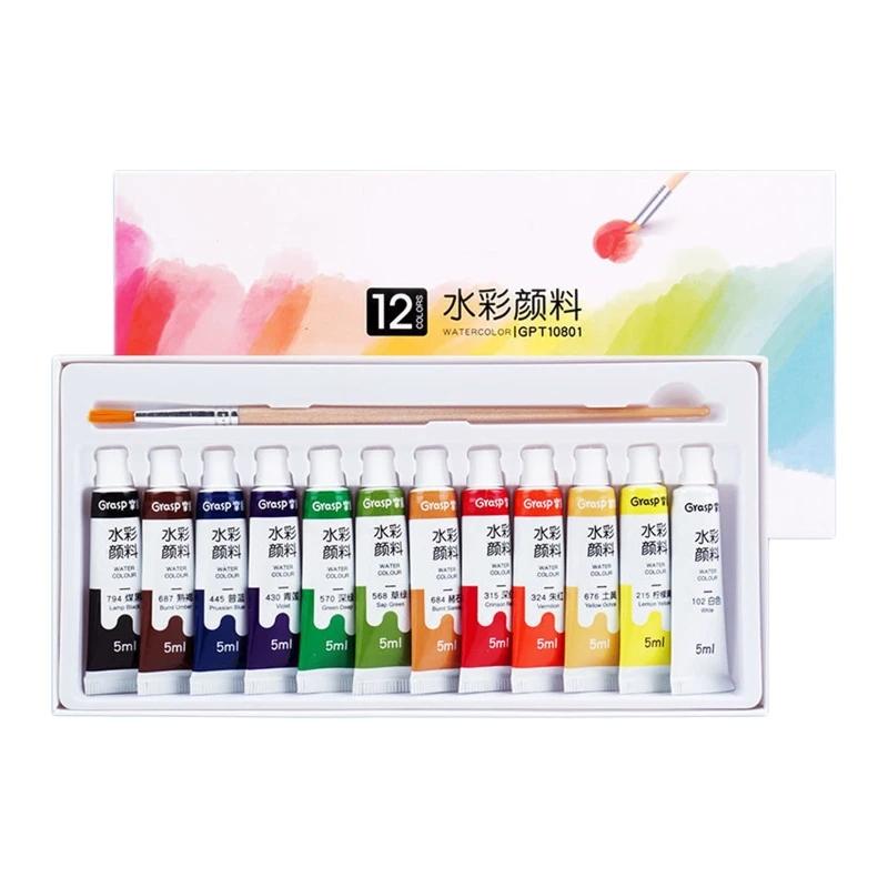 Tubos de tinta aquarela para artista profissional, guache, não tóxico, pigmentos vívidos, arte infantil, estudante, 12, 18, 24, 36 cores - Image 1