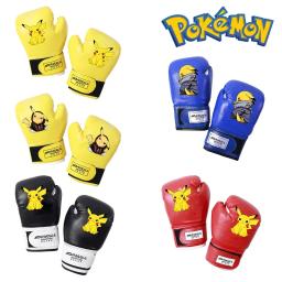 Luvas de boxe profissional Pokémon Pikachu para crianças, luvas de luta sanda muay thai luvas de treinamento de luta, anime profissional, presente, 6oz, 10oz - Image 1