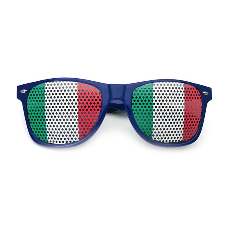Mini bandeira da Itália para o futebol europeu, adereços para eventos esportivos, acessórios para fãs, óculos de sol com banner italiano - Image 1