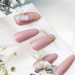 5pcs Da Arte Do Prego 2022 Novo 3d Borboletas Tendência Partes Kawaii Decoração Lantejoulas Rhinestone Glitter Encantos Pixie Japonês ネイルデコレーション - Image 4