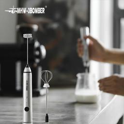 MHW-3BOMBER Fabricante De Espuma Portátil Elétrica, Misturador De Leite Portátil, Aço Inoxidável, Poderoso, Máquina De Espuma De Leite, Oficial - Image 3