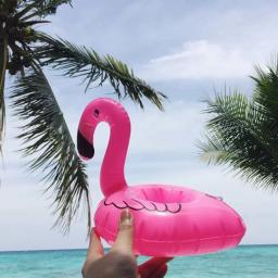 PVC Flamingo Cup Holder, bandeja inflável Drinkware, decoração do partido, brinquedos de piscina, suporte para copo de água para piscina, 1-8pcs - Image 2