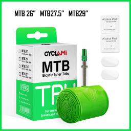 Ultraleve Mountain Bike Tubo Interno MTB 26 27,5 29 Polegadas Bicicleta TPU Pneu 45mm Metal Francês Válvula Presta Anti-Oxidação CYCLAMI câmara de ar - Image 1