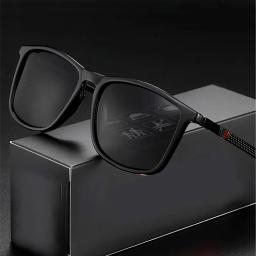Homens de luxo polarizados óculos de sol moda vintage quadrado ultra leve tr90 quadro condução pesca óculos de sol para homem uv400 - Image 5