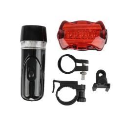 Bicicleta luz ciclismo biycle frente traseira lanterna traseira conjunto à prova dwaterproof água 5-led lâmpada farol de segurança lanterna bicicleta acessório - Image 2