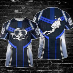 Camiseta gráfica masculina e feminina de mergulho autônomo, camisetas unisex, roupas de surf, amor, caveira, amor, surf, férias no Havaí - Image 6