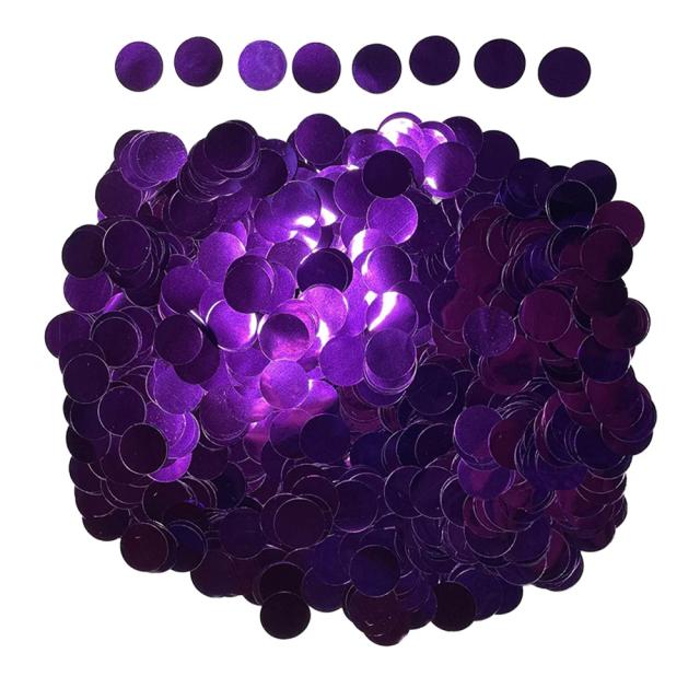 Confetti Metálico Redondo para Decoração: Brilho para Casamentos e Aniversários em Ouro, Prata, Azul e Roxo - 50g