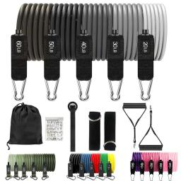 Conjunto de faixas de resistência, corda de tração de tensão para homens e mulheres, faixas de exercício de treino para fitness, academia em casa, equipamento de treinamento de força - Image 1