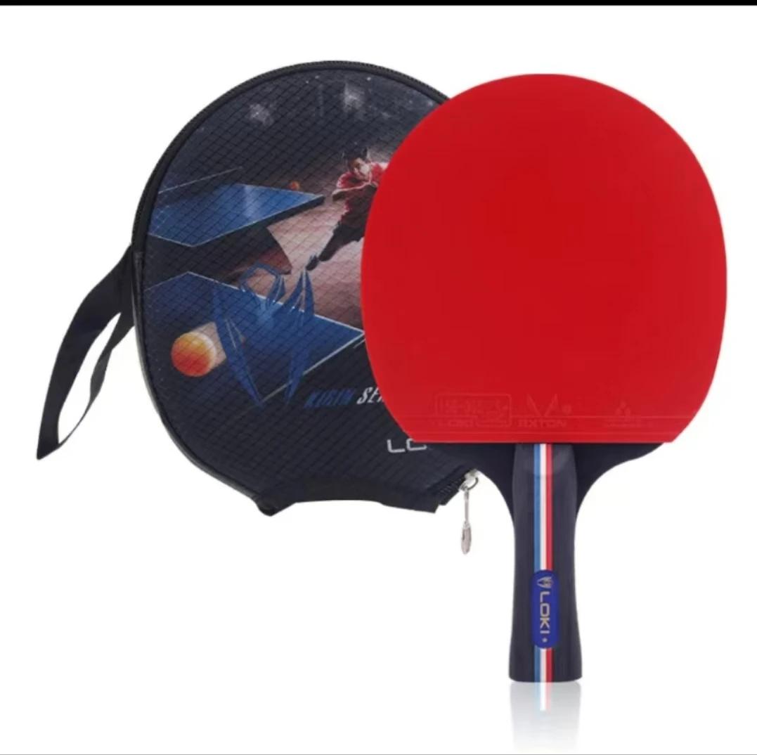 Raquete Loki-Ping Pong, raquete de tênis de mesa espinhas, borracha ITTF, lâmina de madeira 5, esponja elástica, capa dura, X3 - Image 1