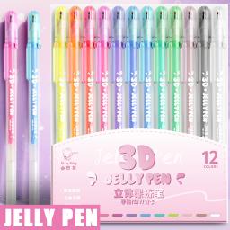 Rolo de esmalte 3D, rolo de geleia, espumante, colorido, escrita, letras, desenho, decorar, journaling, DIY Gift, 1mm, 12pcs - Image 1