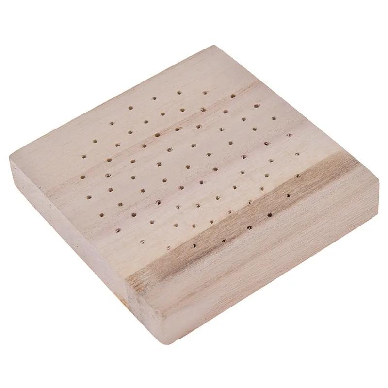 Madeira cerâmica argila base placa, ferramentas de modelagem, acessórios para escultura DIY, argila base placa, quadrado e furos redondos - Image 1