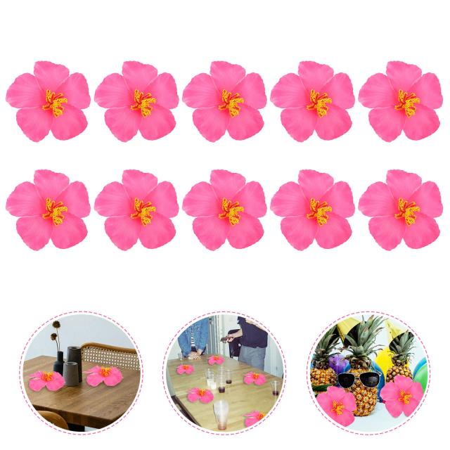 Coroas de Flores Tropicais Artificiais para Festa Havaiana - Hibiscus, Luau, 10 Peças para Cabelo