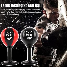 Bola de boxe com base de ventosa, alívio do estresse, conjunto de espuma de mola de perfuração fácil instalação inflável para equipamentos de fitness - Image 1