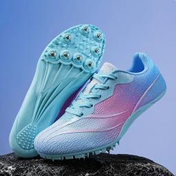 Tênis de pista para homens e mulheres, tênis Spikes, atleta, corrida, treinamento, leve, partida de corrida, sapatos esportivos Spike, plus size, 35-45 - Image 1