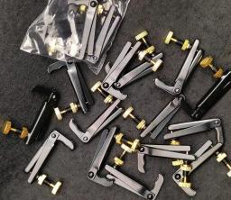 Fine Tuner para Viola, Cordas Ajustador, Ganchos, Finetuners, Preto e Dourado, 10PCs - Image 6