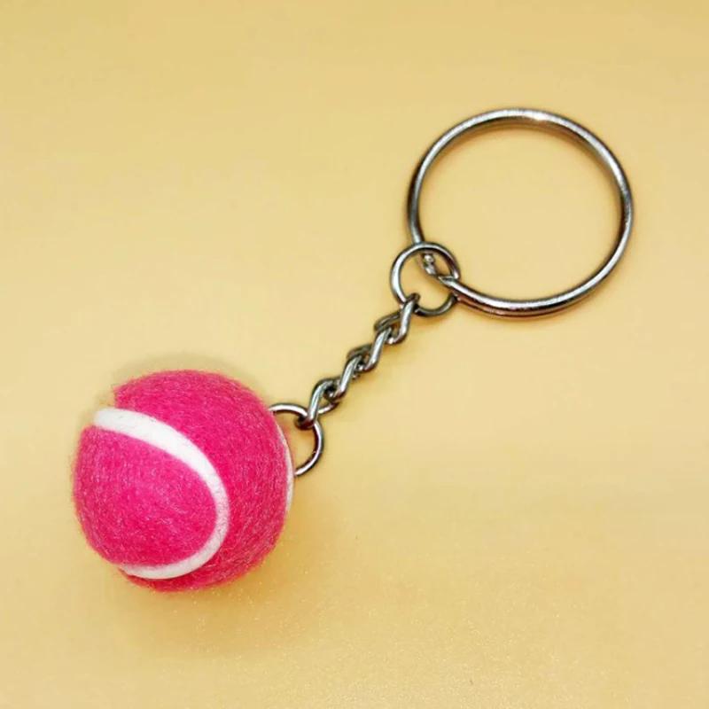 Metal bola de tênis Keychain para crianças, chaveiro do carro, esporte pingente, clube lembrança presentes, 1pc - Image 1