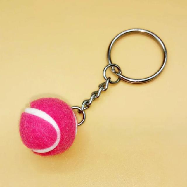 Keychain de metal em forma de bola de tênis para crianças - Presente esportivo e lembrança de clube