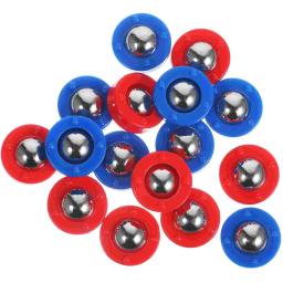 16 pçs mini bolas de ondulação azul vermelho plástico shuffleboard acessórios do jogo engraçado rolamento contas discos mesa jogos xadrez - Image 1