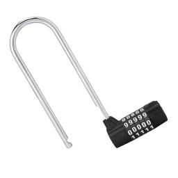 Zinc Alloy Bike U-Shape Anti-Theft Lock Combinação, Digit Password Code, Extra Long, Cabinet Door Padlock for Gym and School - Image 3