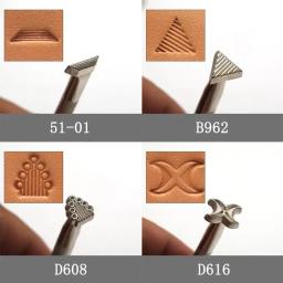 Ferramenta de gravação de escultura em couro artesanal, carimbo de impressão de couro, padrão decorativo esculpido, faça você mesmo, argila, cerâmica, ferramenta de perfuração - Image 3